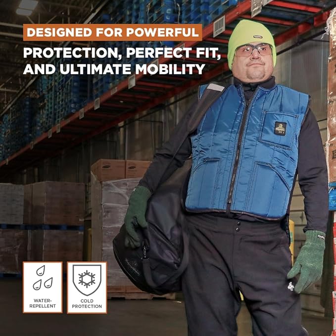 RefrigiWear Cooler Wear Lightweight Fiberfill Insulated Workwear Vest