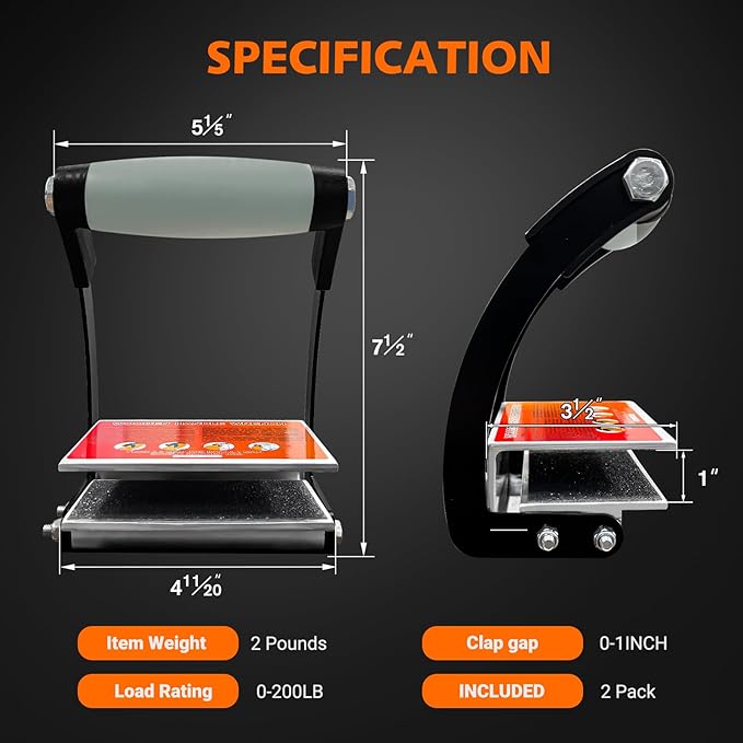 2 Pack Panel Carrier Lifting Tool-Plywood Carrying Tool,Drywall Carrier Synthetic Cement Board with 0-1 Inch Grip Range,Save Effort Wear Resistant Gripper Clamp Tool for Wood
