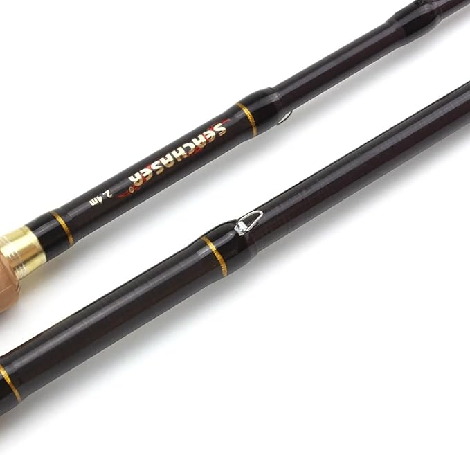 1 Piece Model YG028 1.8m 2.1m 2.4m 2.7m Spinning Fishing Rod M Power Hard Telescopic Carbon Fiber Travel Pole Wooden Handle