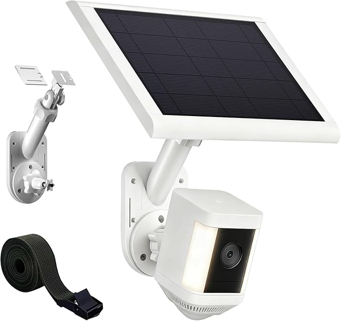 2-in-1 Wall and Pole Mount for Ring Cameras | Compatible with Ring Spotlight Cam Pro/Plus, Stick Up Cam & Solar Panels | Universal 1/4 Inch Screw for Arlo, Eufy, Wyze and More Cameras & Solar Chargers