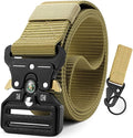 DOOPAI Tactical Belt for Men, 3Pack Military Nylon Web with Heavy Duty Quick Release Metal Buckle