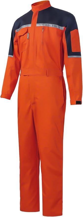 Mens Reflective Coverall Work Mechanics Coverall Work Suit Hi Vis Jumpsuit Bicolor Overalls