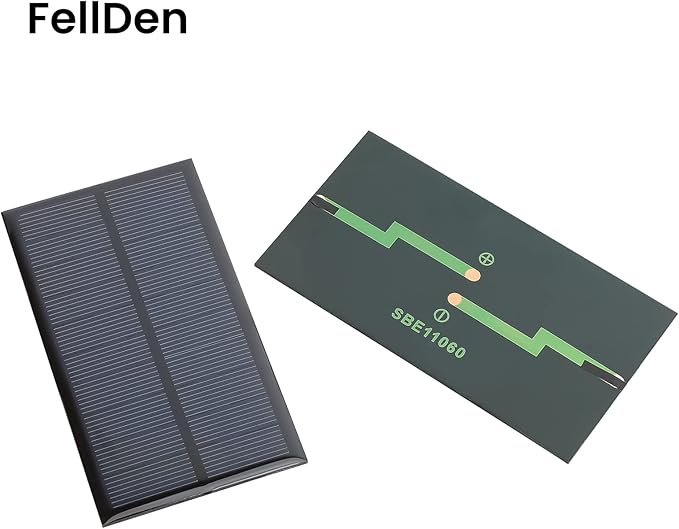 FellDen Micro Solar Panels Photovoltaic Solar Cells, 10PCS 5V 200mA Epoxy Solar Panel Kit Polycrystalline Solar Cells 110mmx60mm / 4.33"x 2.36"
