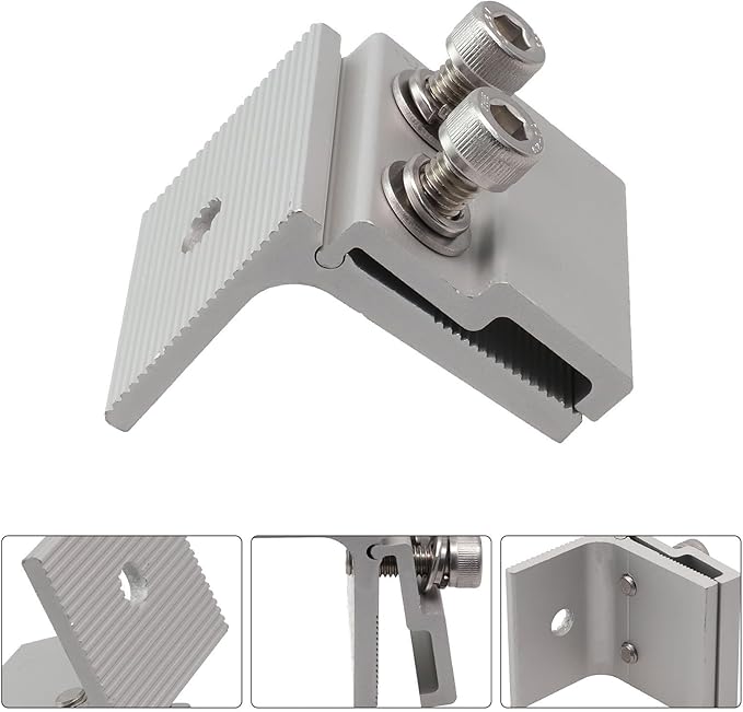 4PCS Aluminium Standing Seam Clamp, Mounting Solar PV Roof Clamp, Solar System Mounting Parts
