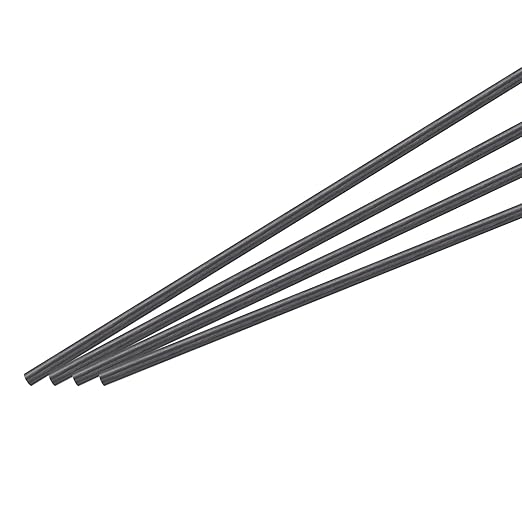 MECCANIXITY Carbon Fiber Rod, 4mm x 300mm Carbon Rod Bar for RC Airplane DIY Craft Kite Wing Tube Quadcopter Arm Repair Pack of 4
