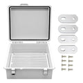 Large Hinged Cover Junction Box with Mounting Plate, Project Boxes Waterproof DIY Outdoor Electrical Enclosure, Low Voltage ABS Dustproof Case 13×13×5.1 inch(330×330×130mm)