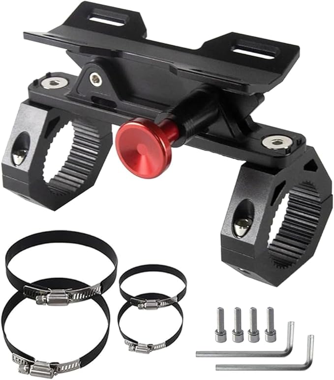 UTV Fire Extinguisher Mount Kit - Aluminum Adjustable Quick Release Roll Bar Car Fire Extinguisher Bracket Holder for 1.75-2in Roll Bar UTV Compatible with Polaris RZR SXS Ranger Camper Can-Am