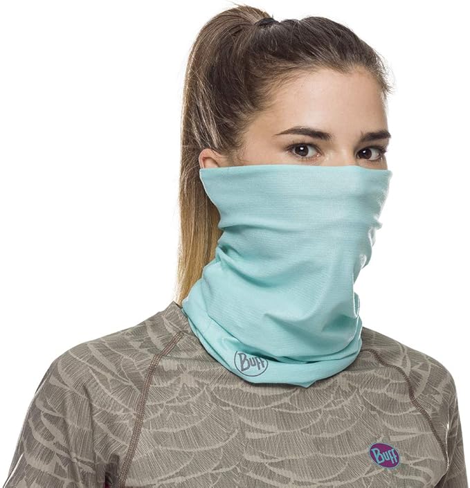 Buff CoolNet UV Neck Gaiter, UPF 50 Sun Protection, Breathable, Versatile, Quick Dry Face Mask, Solid Colors, Adult Size