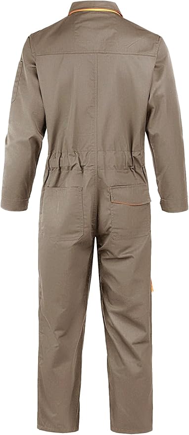 Men's Coveralls Mechanic Work Jumpsuit Multi Pockets Overalls Long Sleeve Workwear Coverall
