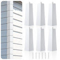 6 Pcs Aluminum Siding Corners 8.5 Inch Outside White Corner Caps, Smooth Siding Trim with Nails for Mobile Home and Wooden House Exterior