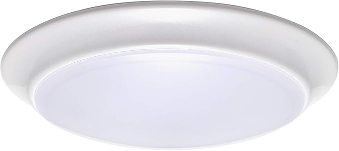 LIT-PaTH LED Flush Mount Ceiling Lighting Fixture, Dimmable 7 Inch 11.5W 900 Lumen, Aluminum Housing Plus PC Cover, Damp Location Rated for Bathroom, 4000K, 1-Pack