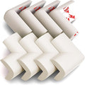 8-Pack Corner Protectors Baby Proof, Furniture Corner and Edge Safety Bumpers, Soft Rubber Foam Cushion Covers, 3M Taped Corner Guards, Baby Child Proofing Pads, Table Corner Protectors, White