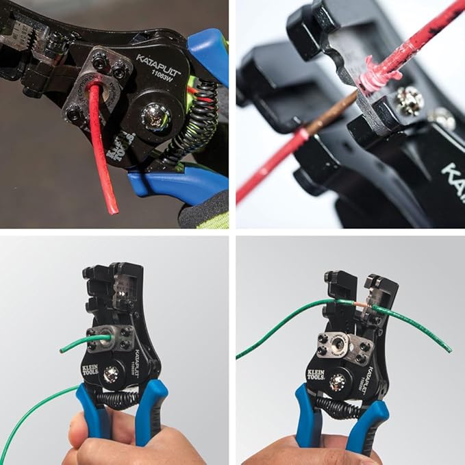 Klein Tools 11063W Wire Cutter/Stripper, Heavy Duty Automatic Tool for 8-20 AWG Solid and 10-22 AWG Stranded Electrical Wire