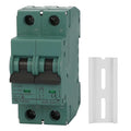 DC Miniature Solar PV System Circuit Breaker, 500V 2 Pole 25 Amp DC Breaker Switch, DIN Rail Mount, Reliable Solar Circuit Protection(C25A)