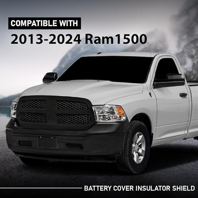 G-PLUS Battery Cover Insulator Shield Compatible with Dodge Ram 1500 2013-2024 Black Battery Shield 5033397AE