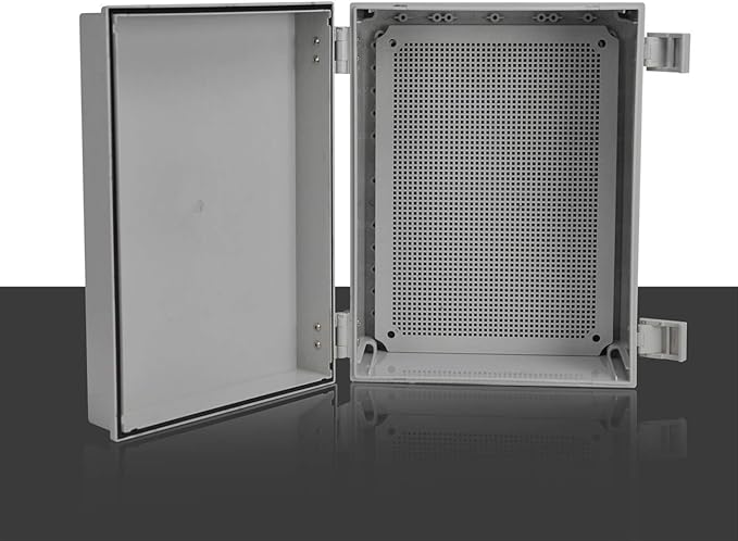 Ogrmar ABS Plastic Dustproof Waterproof IP65 Junction Box Universal Electrical Project Enclosure with Lock (15.7"x11.8"x7")