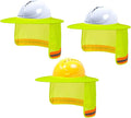 TCCFCCT Hard Hat Sun Shade Full Brim, Mesh High Visibility Hard Hat Visor Neck Shade Accessories, (Hats Not Included), Yellow 3 Packs