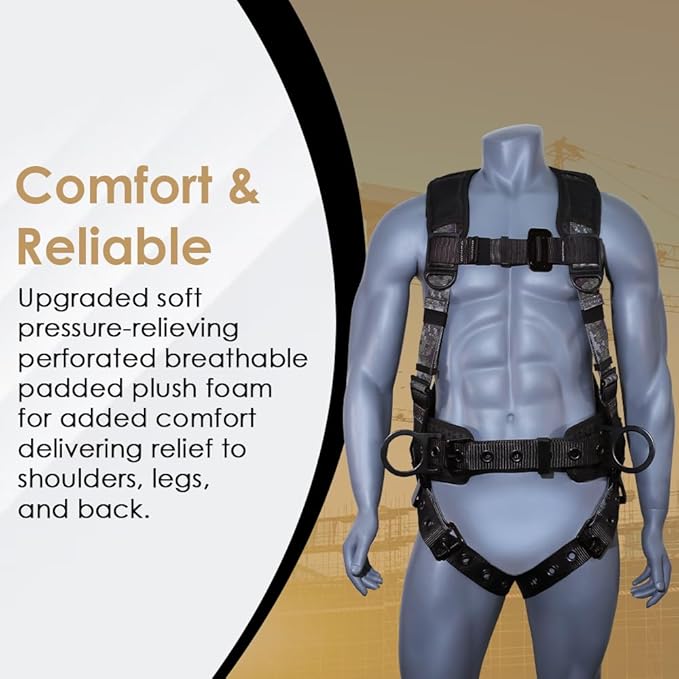AFP Demon Fall Protection Comfortable Safety Harness (OSHA/ANSI PPE)