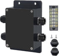 Project BoxI P67 Outdoor Waterproof Box Electronic Junction Box with 25A 600V 6P Barrier Terminal 2IN/2Out Electrical Boxes 4.5x3.5x2.12 inch
