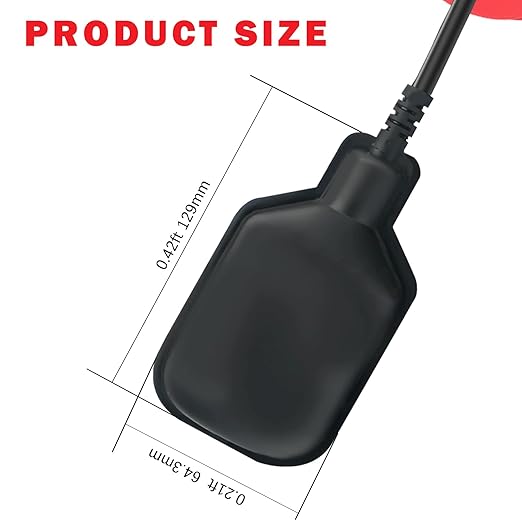 Professional Float Switch(Plugless), Water Level Controller with IP68 Protection, Auto-Adjusting Liquid Sensor for Tank Pump, Water Tank, Sewage System,with Counterweight (19.6-Ft)