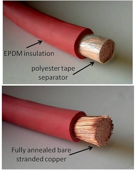 2 Gauge 2 AWG 30 Feet Red Welding Battery Pure Copper Flexible Cable Wire - Car, Inverter, RV, Solar