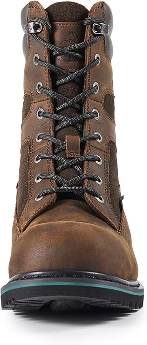 Golden Retriever Work Boots for Men Heavy Duty Composite Toe 6"/8" Durable Crazy Horse Leather Waterproof Slip-Resistant Construction Industry Boots GJ3155-GJ3255