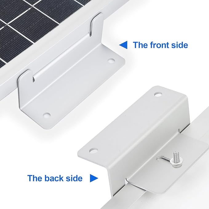 ECO-WORTHY 16 Units Solar Panel Mounting Brackets,Z Bracket Sets Lightweight Aluminum Corrosion-Free for RV, Trailer, Boat, Yachs, Wall and Other Off Gird Roof,4 Set of 4 Units