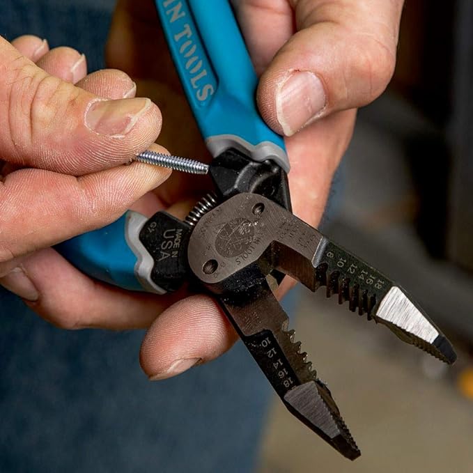 Klein Tools K12035 Klein-Kurve Wire Cutters, Made in USA, Heavy Duty Wire Stripping Tool