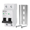 APIELE Miniature Circuit Breakers AC 120/240V, 32Amp 2Poles Circuit Breaker for Solar Photovoltaic Systems, DIN Rail Mount AC Disconnect Switch (2P-32A)