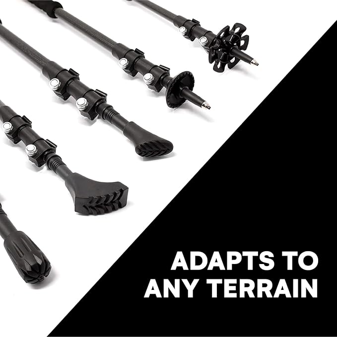 Effekt Carbon Trekking Poles Adjustable with Cork Grip & Bag - Hiking Poles, Telescopic Portable Nordic Walking Stick with Quick Locks, Collapsible Hiking Poles for Men, Women, self Defense ski Poles