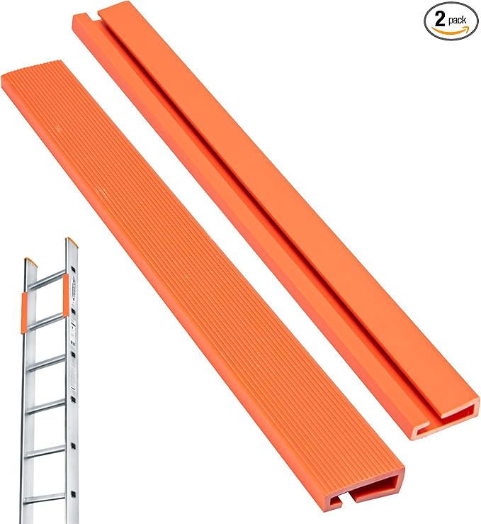 Ladder Stabilizer for Gutters & Roof, Ladder Guard Ladder Safety Covers Fits Extension Ladders with 1” Wide Offset “T”, Anti-Slip Scratch Protection Ladder Bumper Ladder Corner Protector