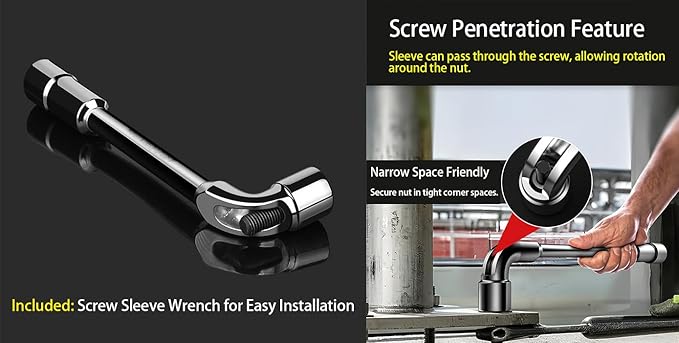 Universal Adjustable Antenna Mount Pole(OD 1", Length 16 1/2"), Pole Mounting Bracket for Wall Eave Roof, Compatible with Antenna, Weather Station and WiFi Extender, with U-Bolt Kit