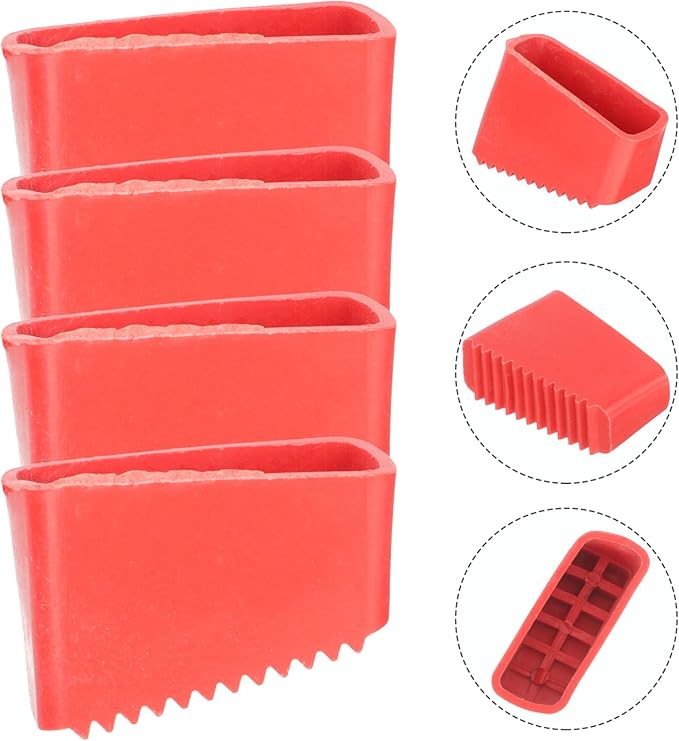 Operitacx Anti-Slip Ladder Feet Pads 4-Pack Rubber Covers for Indoor Outdoor Foldable Ladder Stabilizer Accessories 2.17 X 1.5 X 0.98 Inches for Home Use
