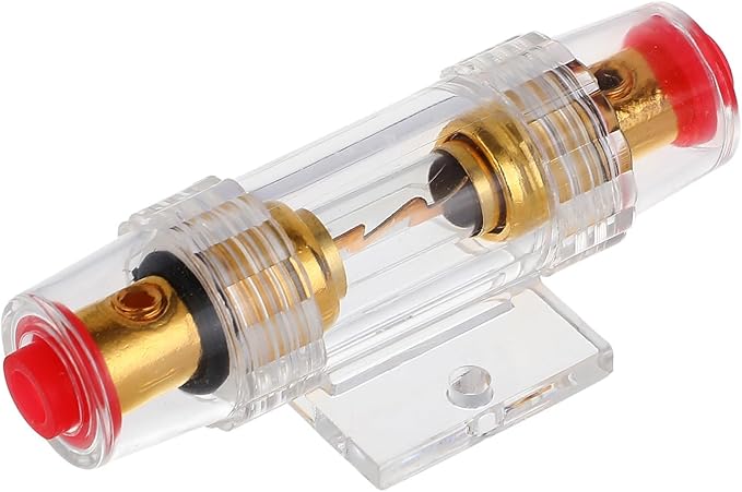 4-8 Gauge AWG Inline 80 Amp Fuse Holder with 80A AGU Fuses for Car Audio Alarm Amplifier Subwoofer in-line Fuse Holders (80Amp)