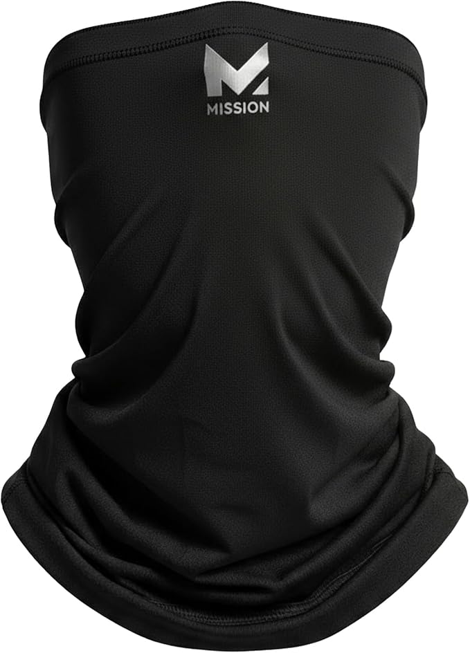 MISSION Multi-Use Neck Gaiter Face Mask for Ski & Outdoors, UPF 50, Breathable Lightweight Fabric
