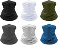 6 Pack Cooling Neck Gaiter Face Cover Mask Summer Breathable Dust UV Bandana Scarf for Men Women Fishing Running Cycling