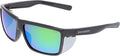 MCR Safety SR22BG Swagger SR2 Series Safety Glasses with Thermo Plastic Rubber Nose Pads and Detachable Side Shields, Charcoal Frame, Green Mirror Lens