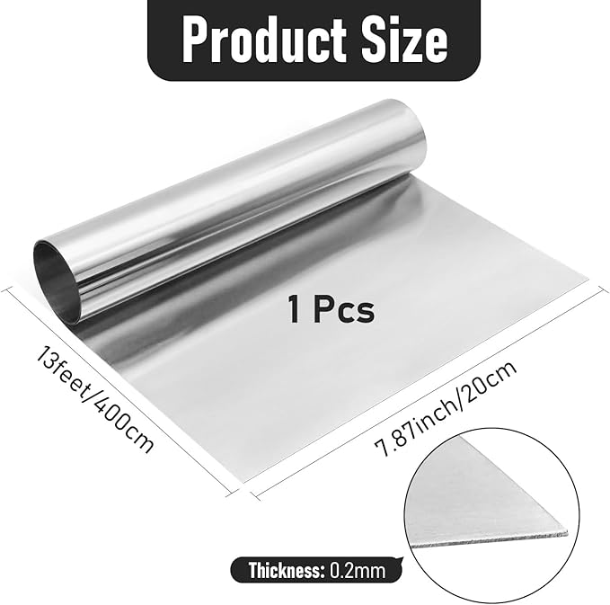 ZHAO 8'' x 13' Aluminum Flashing Roll Roof Flashing, Metal Roofing Panels Roof Strip for Sealing Windows Doors, Shed Weatherproofing Areas