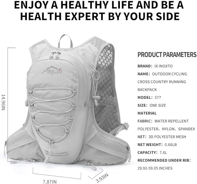 Running Hydration Vest for Men Women Water Backpack for Running 3L Running Hydration Pack for Trail Running Marathon Race Hiking
