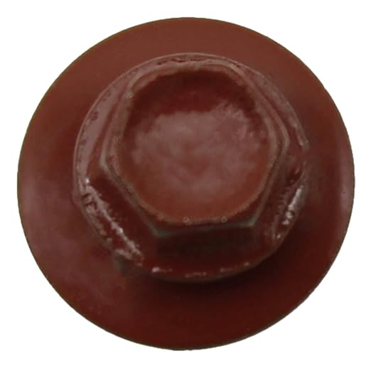 Metal Roofing Screws: (250) 10 x 1 Red Hex Head Sheet Metal Roof Screw. Self Starting Metal to Wood siding Screws. EPDM Washer. Colored Head