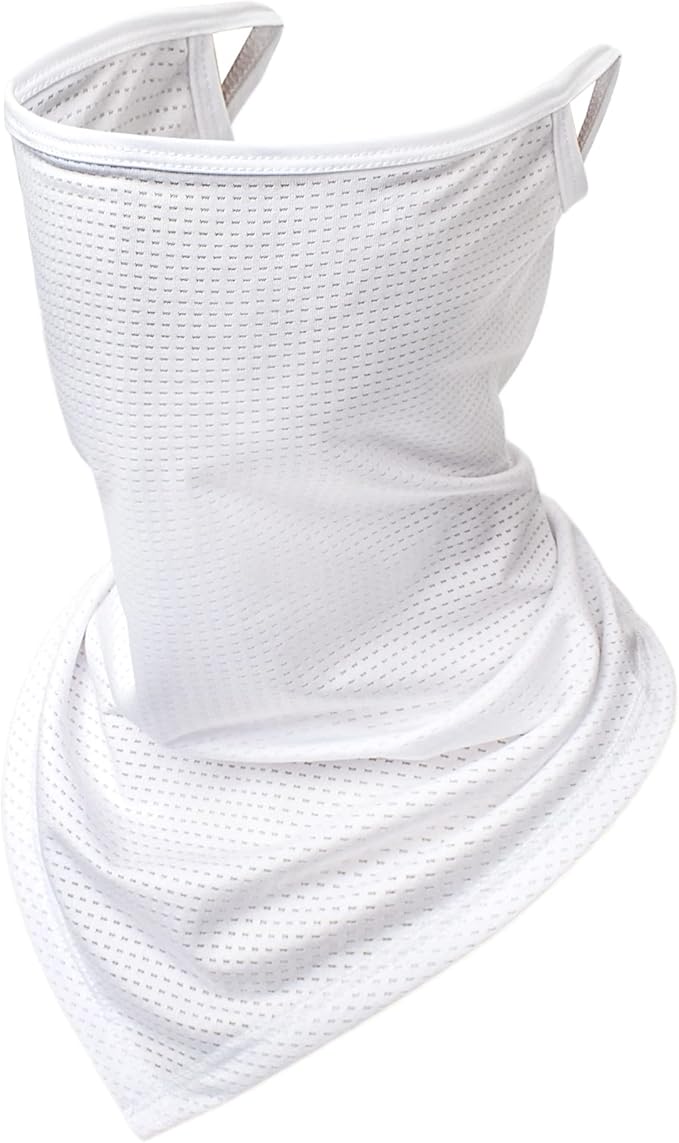 Balaclava Neck Gaiter with Ear Loops Scarf Bandana UV Sun Protection Outdoors Face Mask Cover for Women Men
