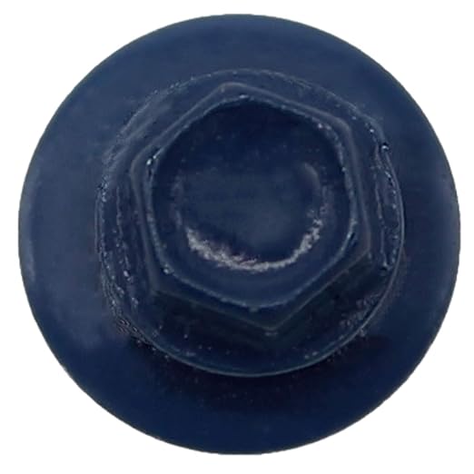 Metal Roofing Screws: (250) 10 x 1 Gallery Blue Hex Head Sheet Metal Roof Screw. Self Starting Metal to Wood siding Screws. EPDM Washer. Colored Head
