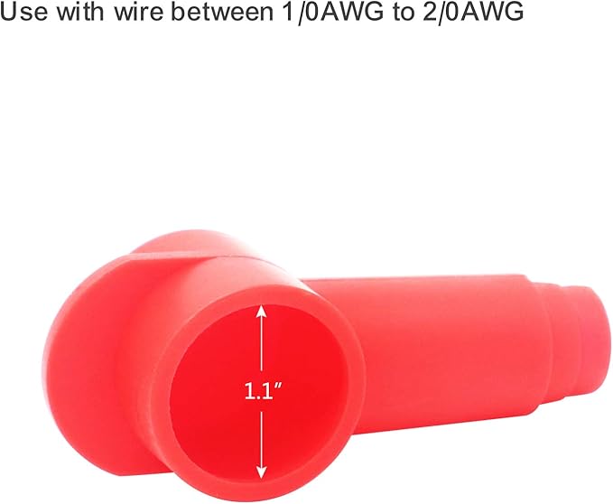 Recoil STC20-6 6 Pack Silicone Terminal Covers for Alternator Battery Stud and Power Junction Blocks, Fits 2/0AWG to 3/0AWG terminals with 3/8" or 5/16" openings