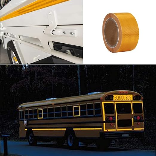 Reflective Tape, High Visibility Waterproof Reflective Tape for Trailers - 2 Inch x 32.8 Feet - Enhance Safety with Yellow Reflector Tape