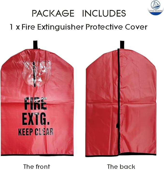 Heavy Duty Fire Extinguisher Cover with Window - Fire Protective Sleeve from Scuffs & Scratches Accessories (17" W x 25" L(Fit for 10-20LB))
