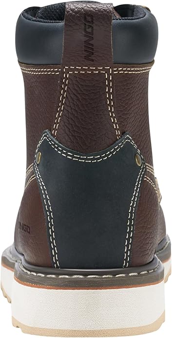 HISEA NINGO Work Boots for Men Steel/Soft Toe Boots,6” Water Resistant Slip Resistant Industrial & Construction Work Shoes, Composite Toe Working Boot