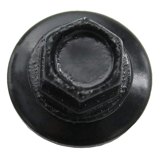 Stainless Steel Metal Roofing Screws (250) 9 x 1-1/2" BLACK hex head sheet metal roofing screw. Self-Piercing (SP) tip metal to wood siding screws EPDM washer