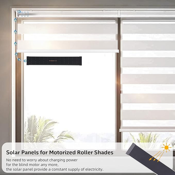 USB Solar Panel - Small Solar Panel Charger 5v 5.5W with High Performance Monocrystalline for Motorized Blinds, Windows, Doorbell, Security Camera, Smart Phone