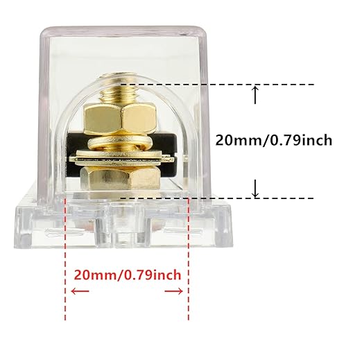 BoJack 2pcs 250A ANL Fuse Holder and 2pcs 250Amp 32VDC ANL Fuses for Audio and Video Systems