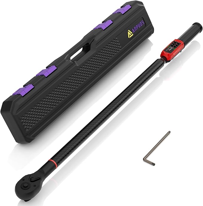 Digital Torque Wrench 3/4" Drive, 6.6-442.9 Ft.lb/9-600Nm, Carbon Fiber Tube, ±1% Accuracy, Heavy Duty Precision Torque Wrench Digital for Automotive, Trucks, Industrial & Mechanical Repairs